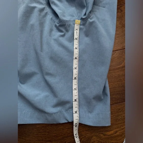 7 Diamonds Dynamic Performance Shorts Mens 30 Light Blue Chino Stretch Golf - Picture 8 of 10